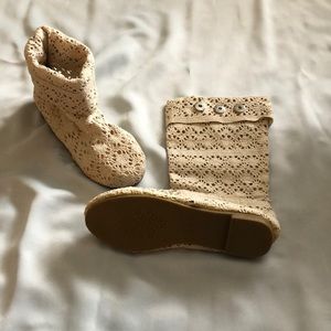 Gingersnaps Marietta Crochet Lace Boots